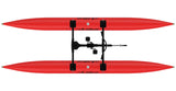 Top view of red waterbike up model.