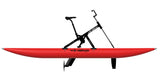 Lateral view of red waterbike up model.
