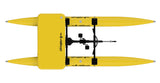 Top view of yellow waterbike with deck.
